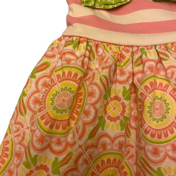 Counting Daisies Pink and Green Sleeveless Dress - Picture 3 of 11